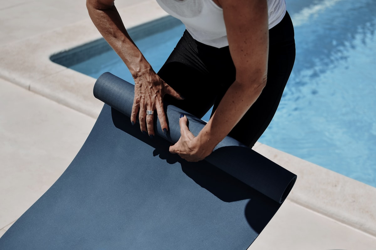 Athlete achieving enhanced flexibility goals